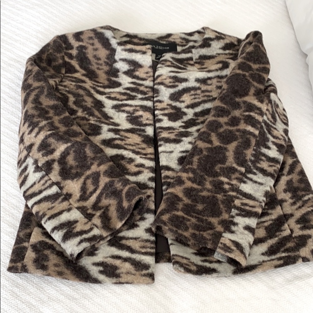 Wool leopard coat
